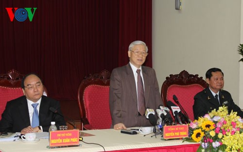 Party leader Nguyen Phu Trong works with Government Inspectorate - ảnh 1